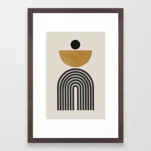 Mid Century Modern Graphic Framed Art Print