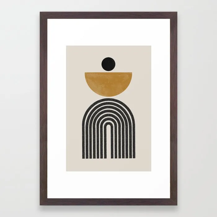 Mid Century Modern Graphic Framed Art Print