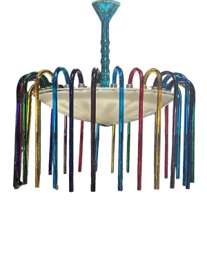 Mid-Century Multi-Colored Murano Glass Chandelier from Veart