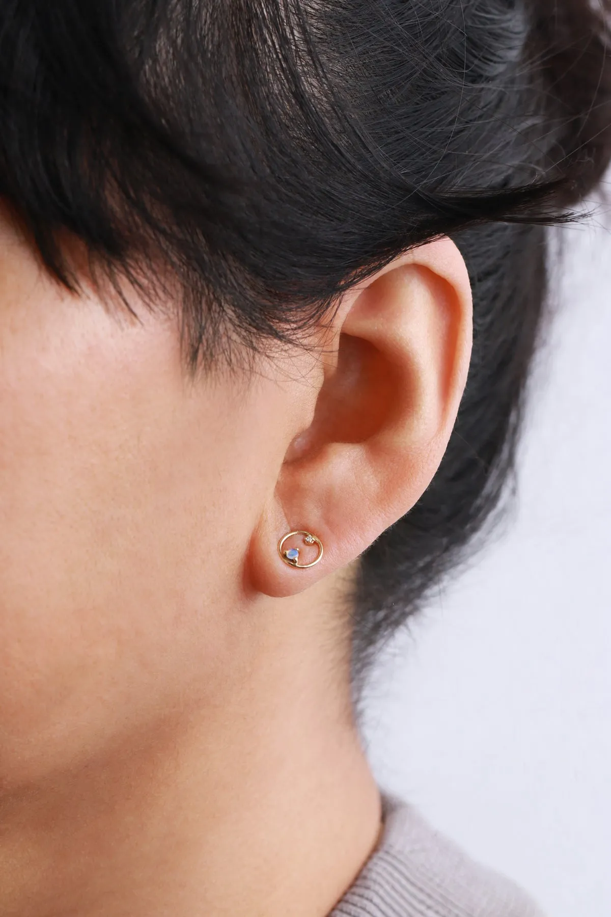 Mini Circle Earrings by WWAKE