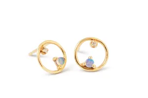 Mini Circle Earrings by WWAKE