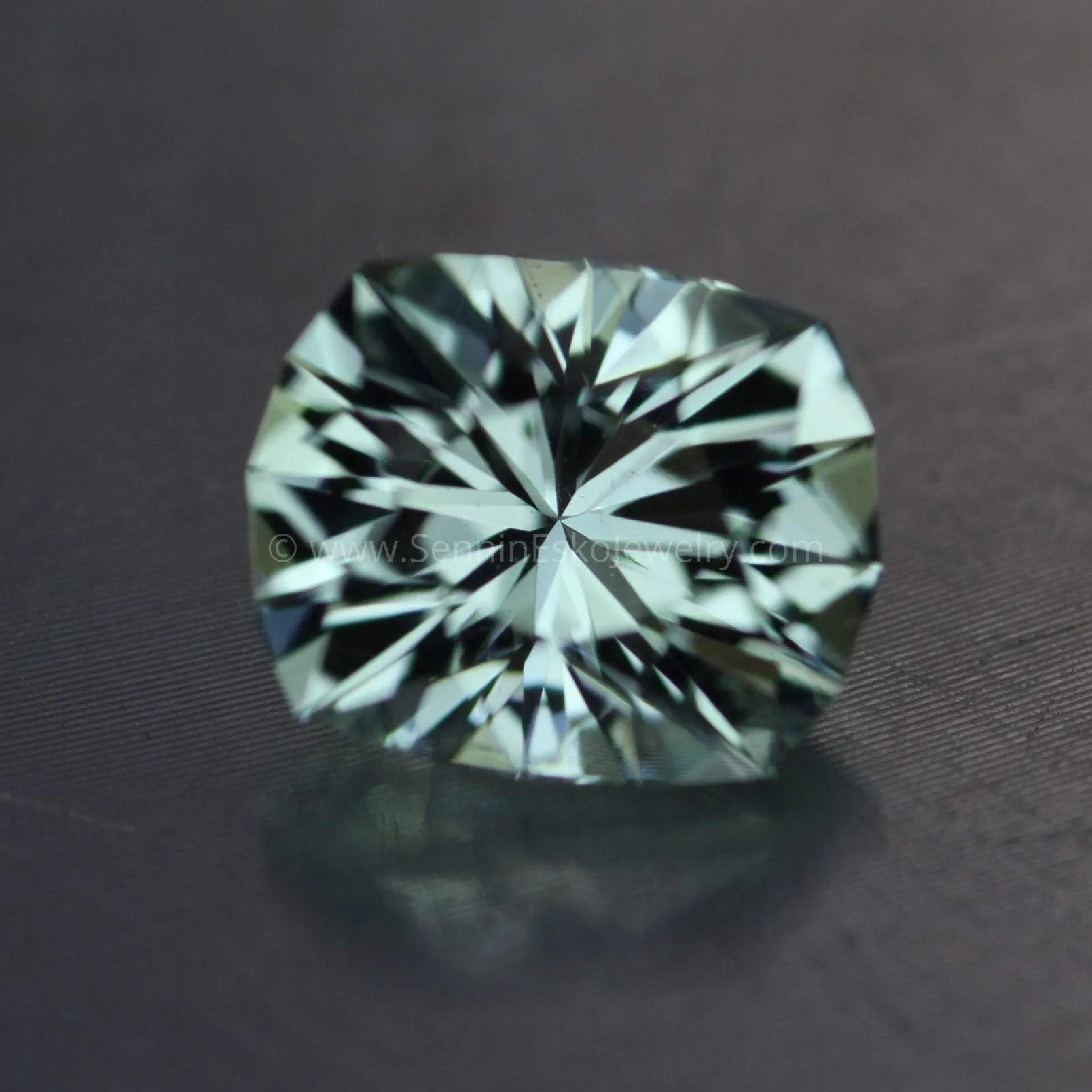 Mint Green Congo Tourmaline Cushion Cut - 7x5.6mm - 1.08 ct - Precision Cut Gemstone