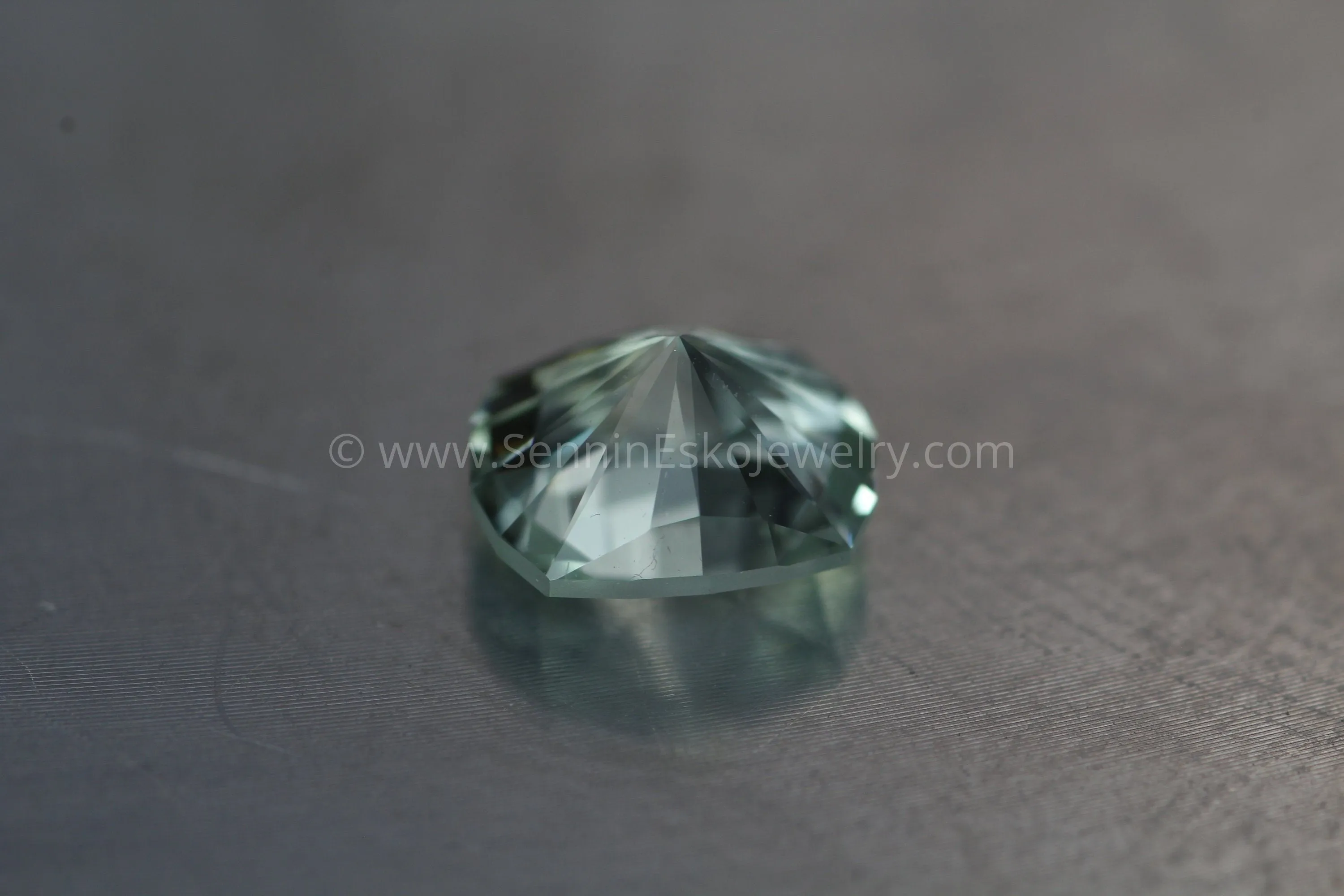 Mint Green Congo Tourmaline Cushion Cut - 7x5.6mm - 1.08 ct - Precision Cut Gemstone