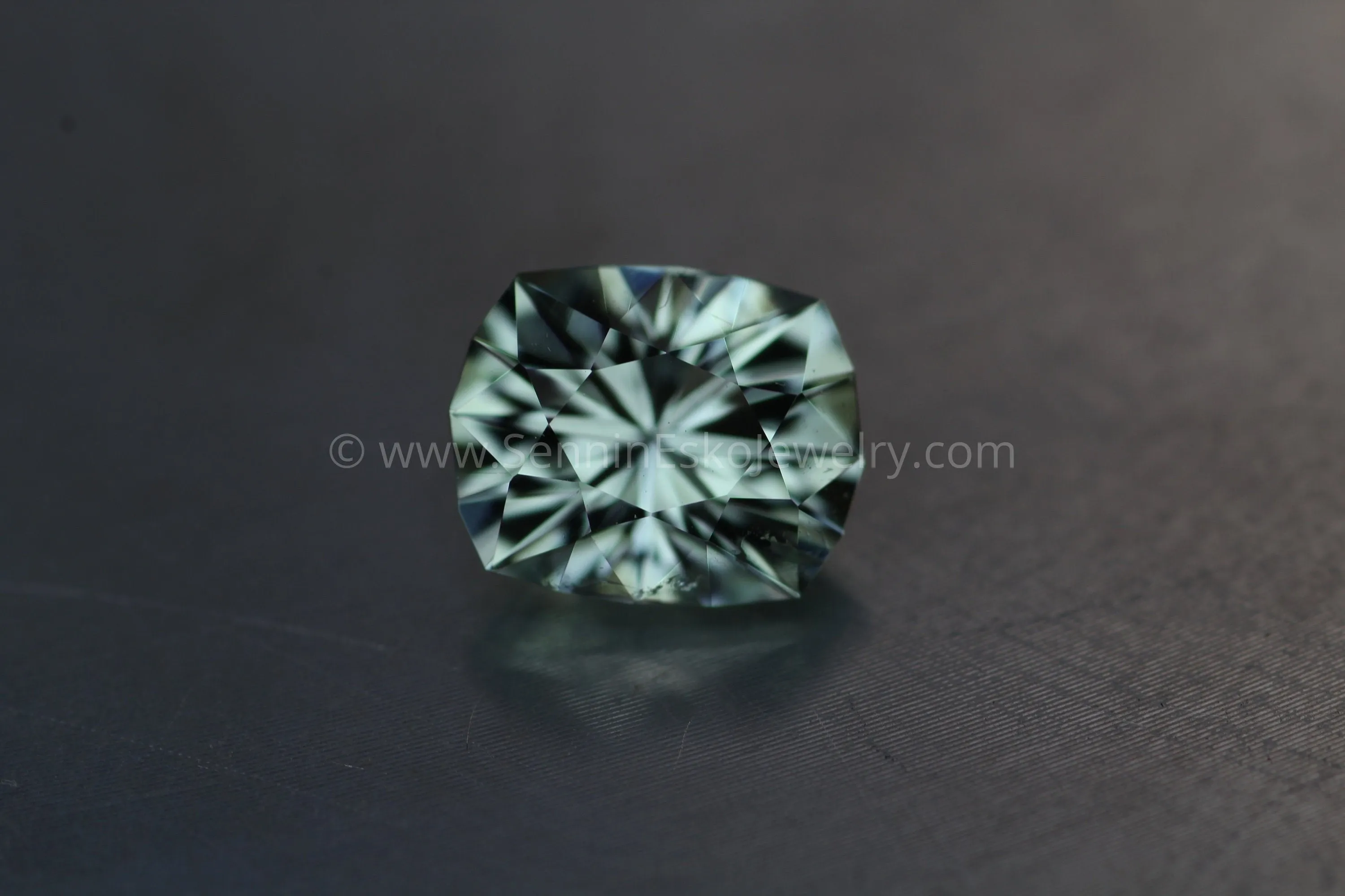 Mint Green Congo Tourmaline Cushion Cut - 7x5.6mm - 1.08 ct - Precision Cut Gemstone
