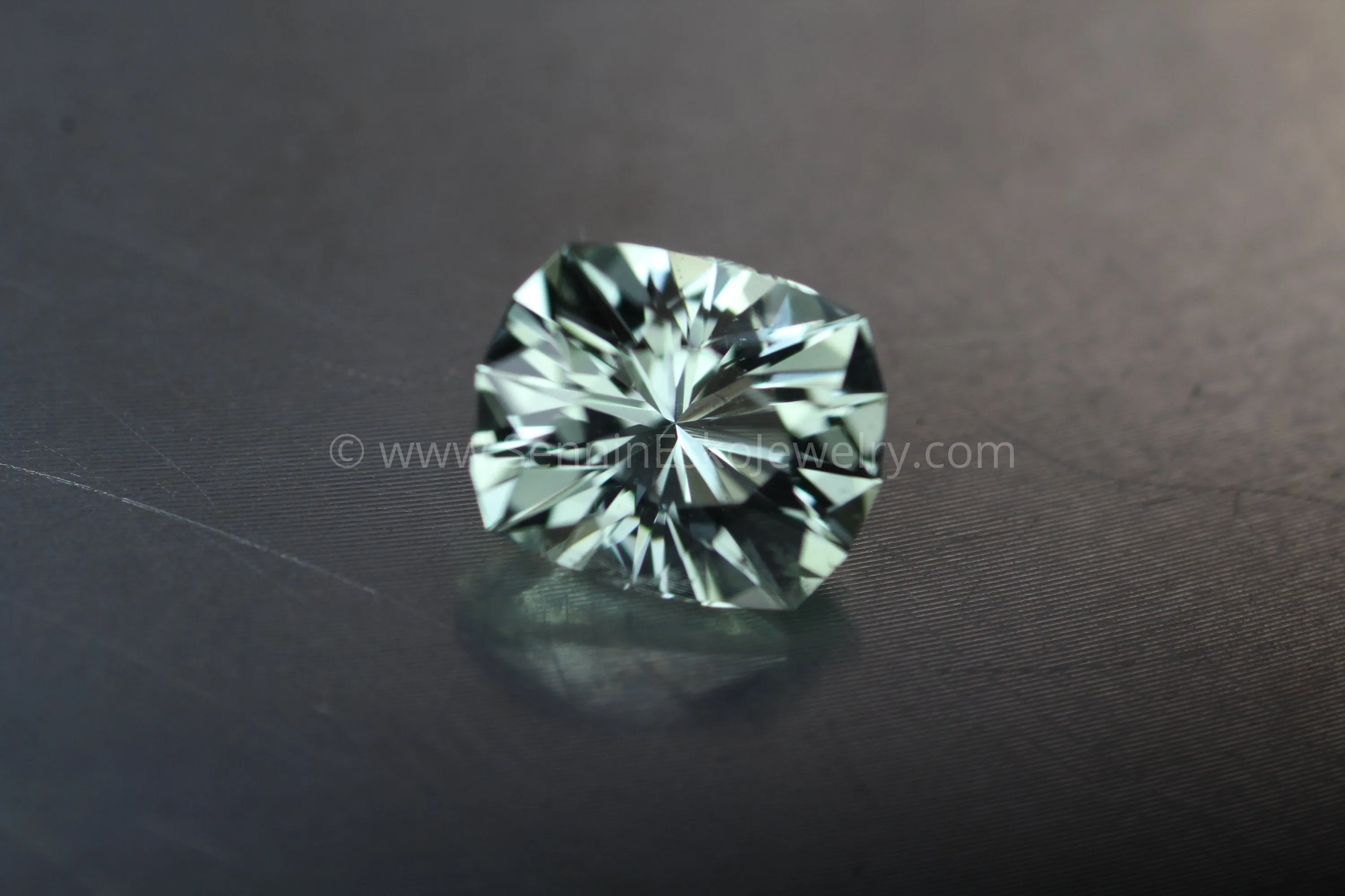Mint Green Congo Tourmaline Cushion Cut - 7x5.6mm - 1.08 ct - Precision Cut Gemstone