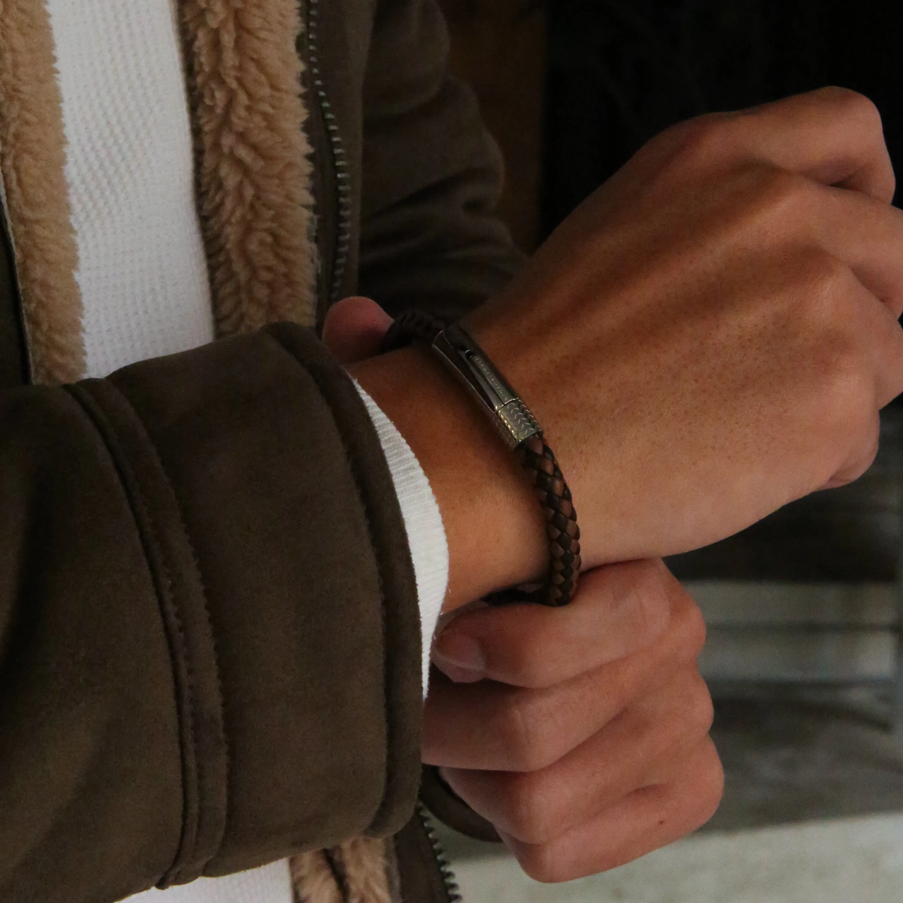Mixed Brown Leather Bracelet