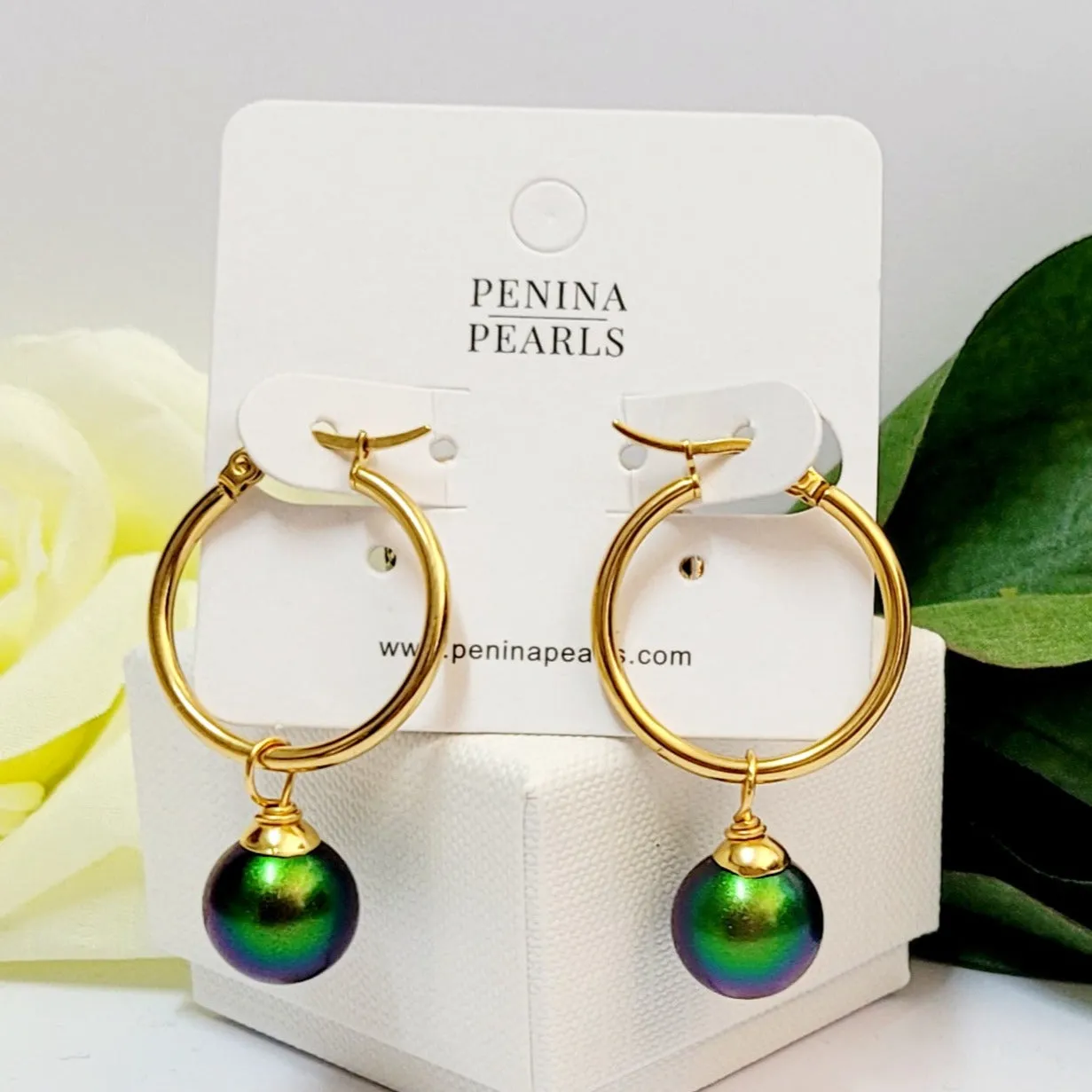 Multiple Colour Variety of Swarovski Pearl Earrings