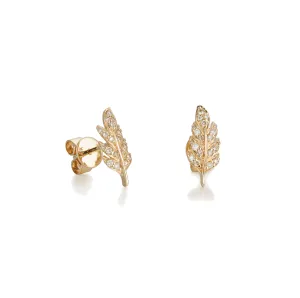 Orchid Gems Leafy Diamond Earrings