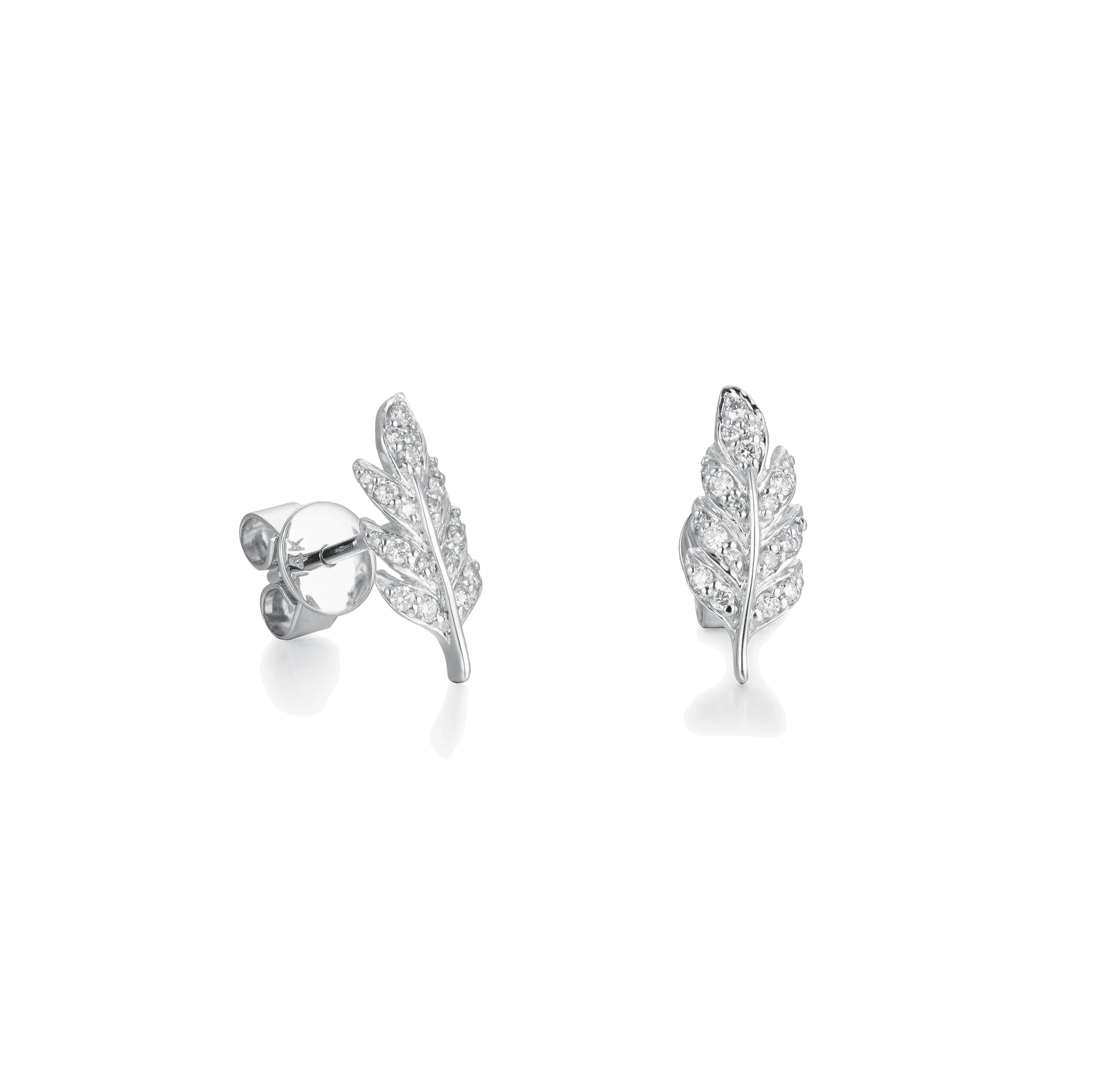 Orchid Gems Leafy Diamond Earrings
