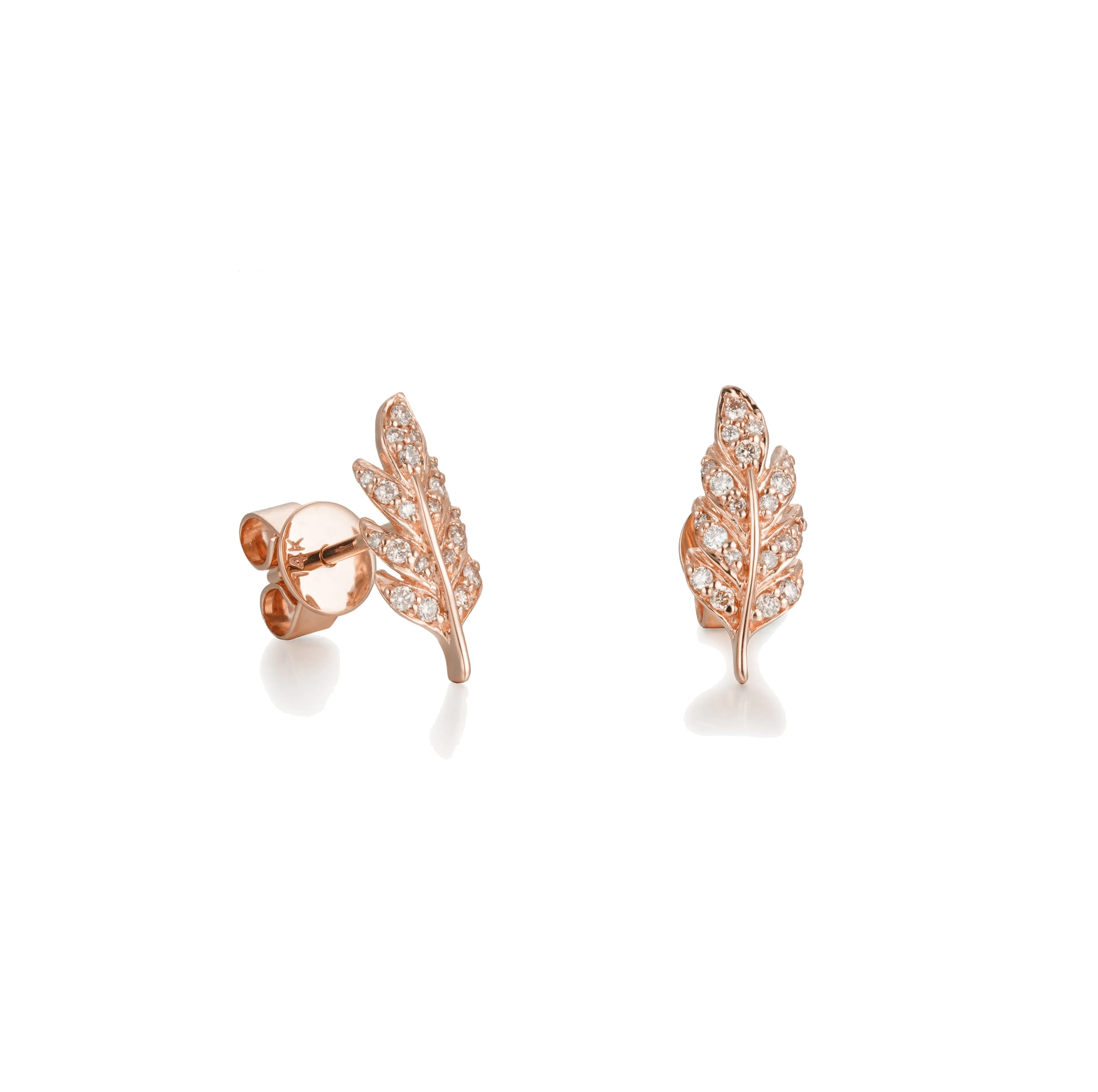 Orchid Gems Leafy Diamond Earrings