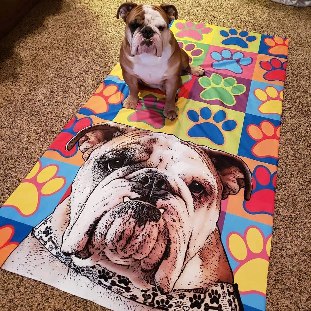 Original Pet Pop Art Bath Towel