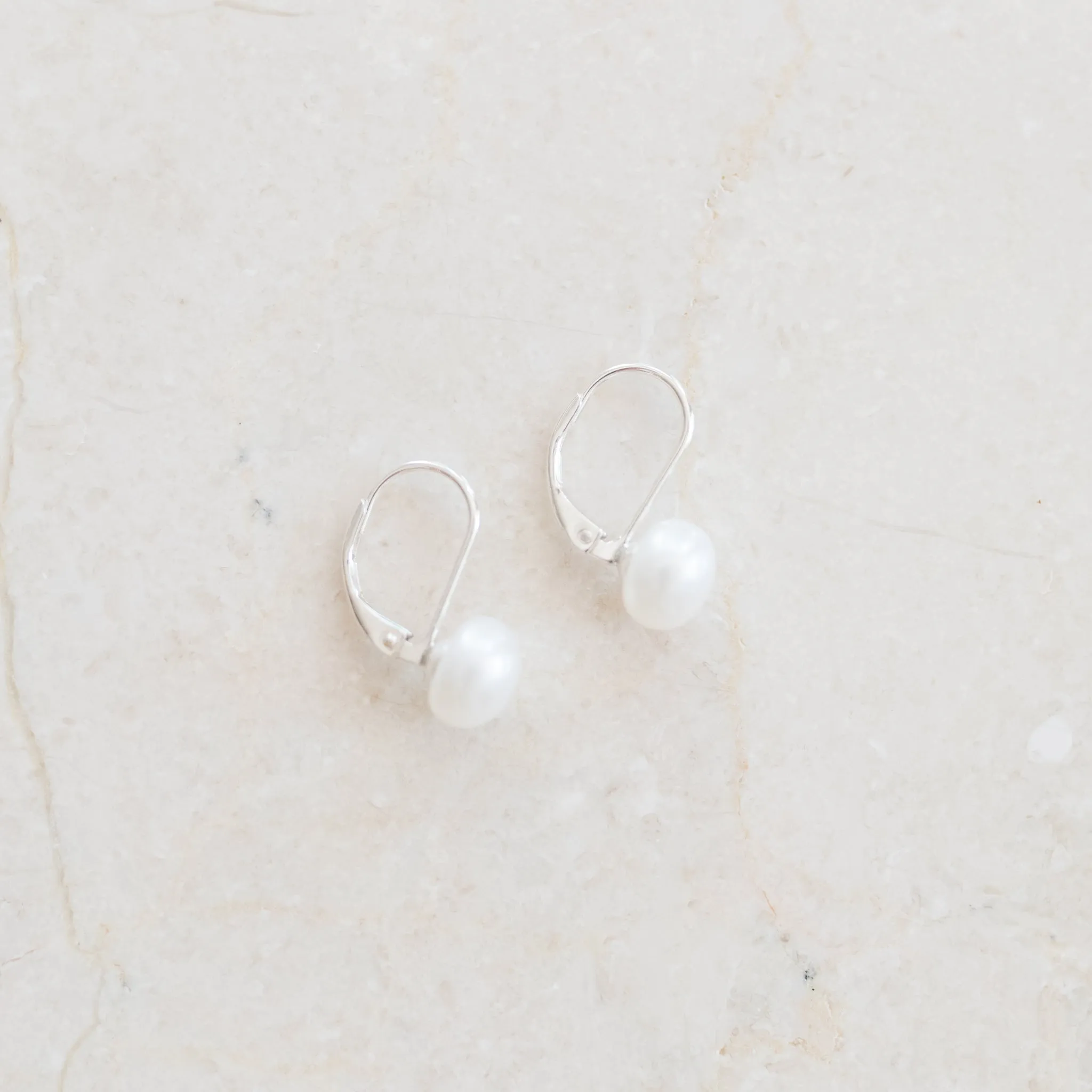 Pearl Studs on Lever Back Earrings | Timeless Elegance with a Modern Twist | By Pearly Girls