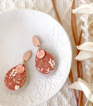 Rustic Floral Double Water Drops