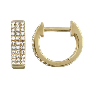 Triple Row Diamond Hoop