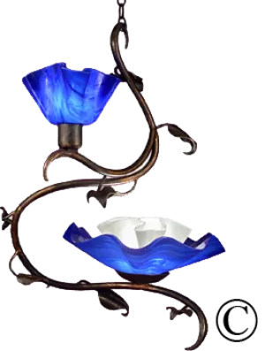 Two Blossom Swag Chandelier