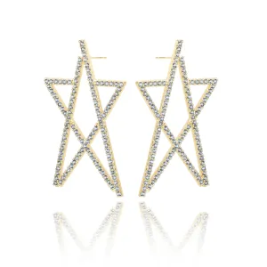 Vintage Havana Clara 2 18K Gold Plated Star Earrings