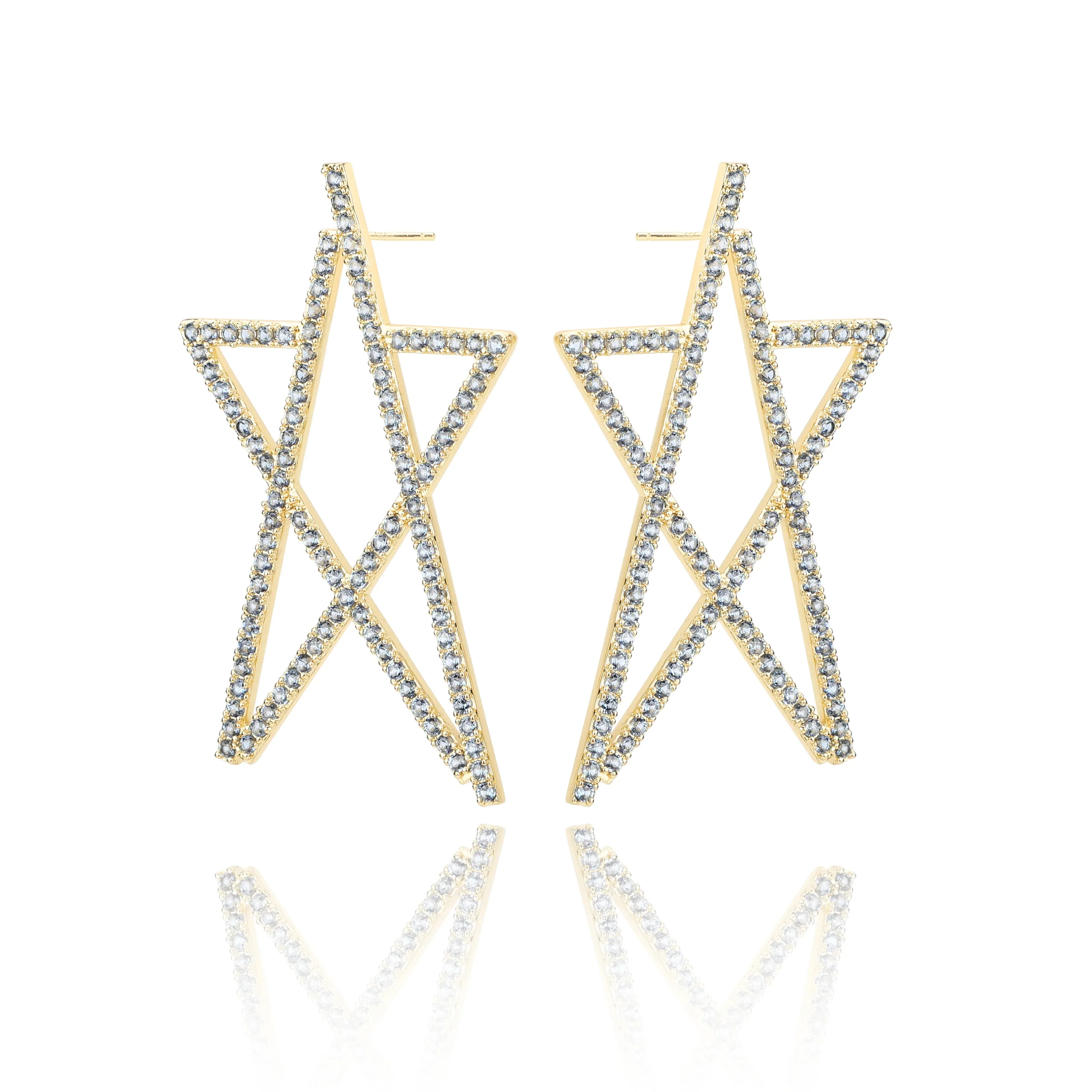 Vintage Havana Clara 2 18K Gold Plated Star Earrings